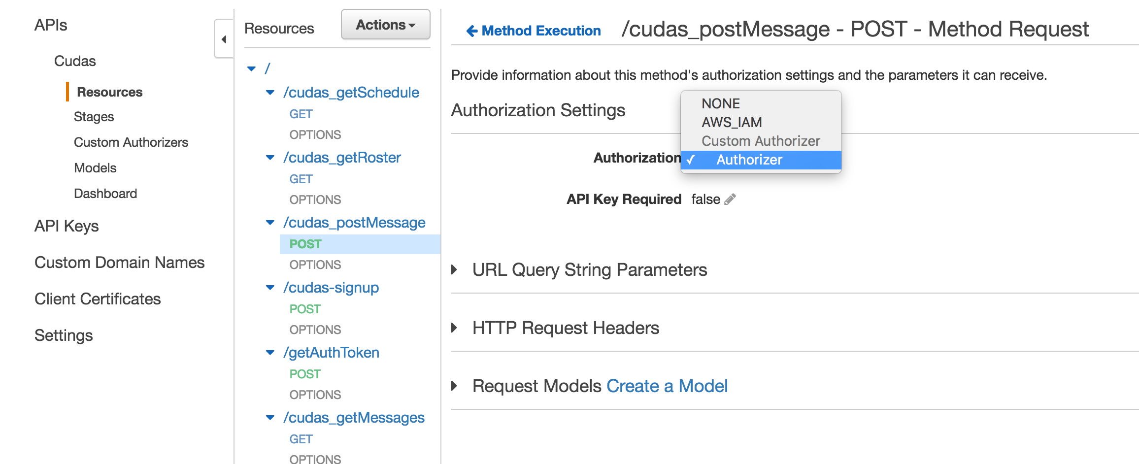 apigateway admin custom authorization